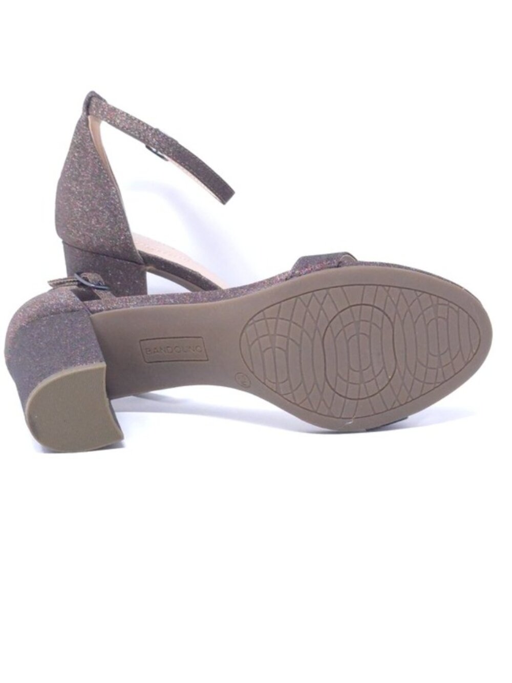 Bandolino Armory Bronze Glitter Strappy Heeled Sandals Size 10M - Picture 9 of 12